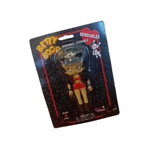 BNIB Vintage 2004 Y2K Betty Boop Motorcycle Chick Bendable‎ Plastic Figure Doll